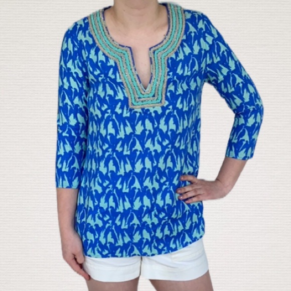 Vineyard Vines Tops - Vineyard Vines bird print top | size small